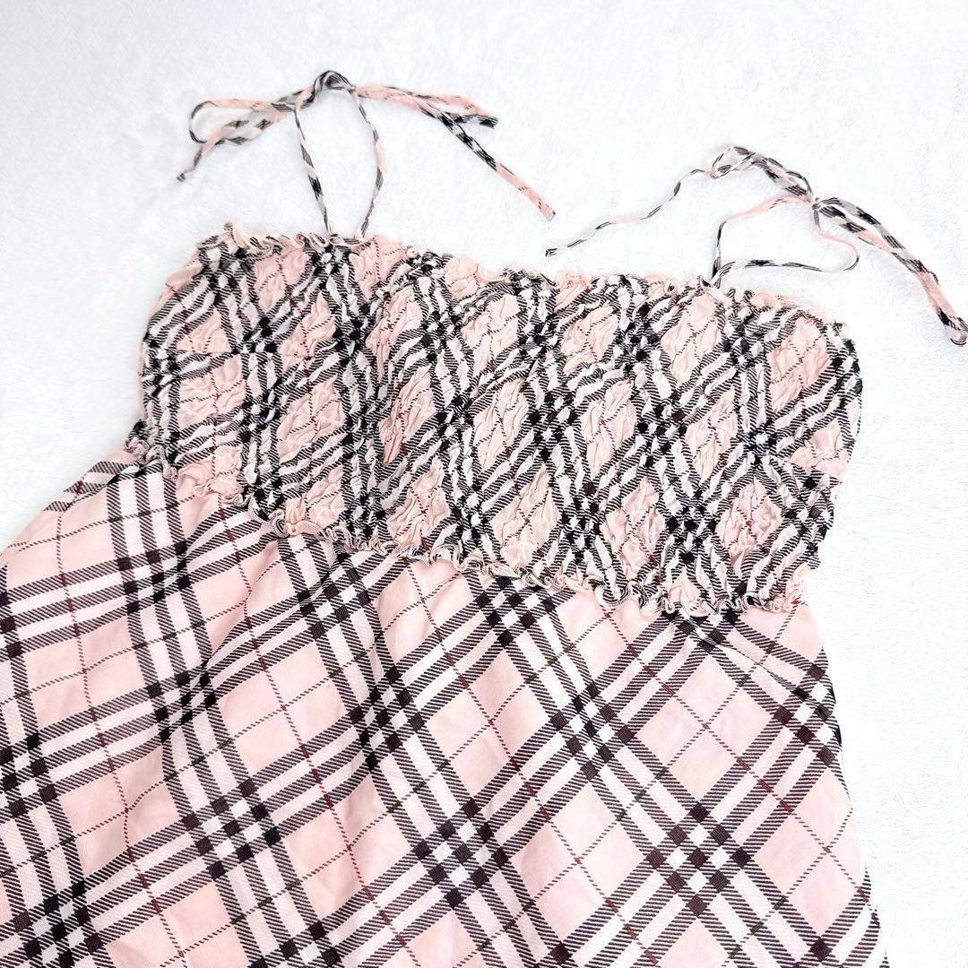 BURBERRY バーバリー チェック　キャミソール　ピンク　シャーリング　36