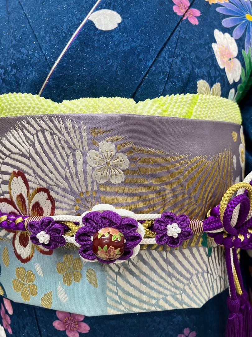 振り袖　フルセット　別誂長襦袢　成人式　金彩加工　刺繍入り　銀通し　813