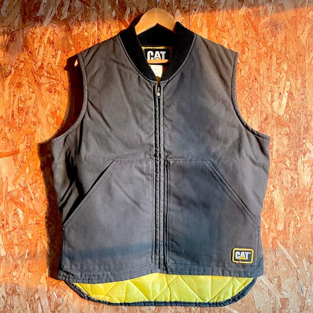 90s Caterpillar USA製 ダックベスト ダック生地 キルティング