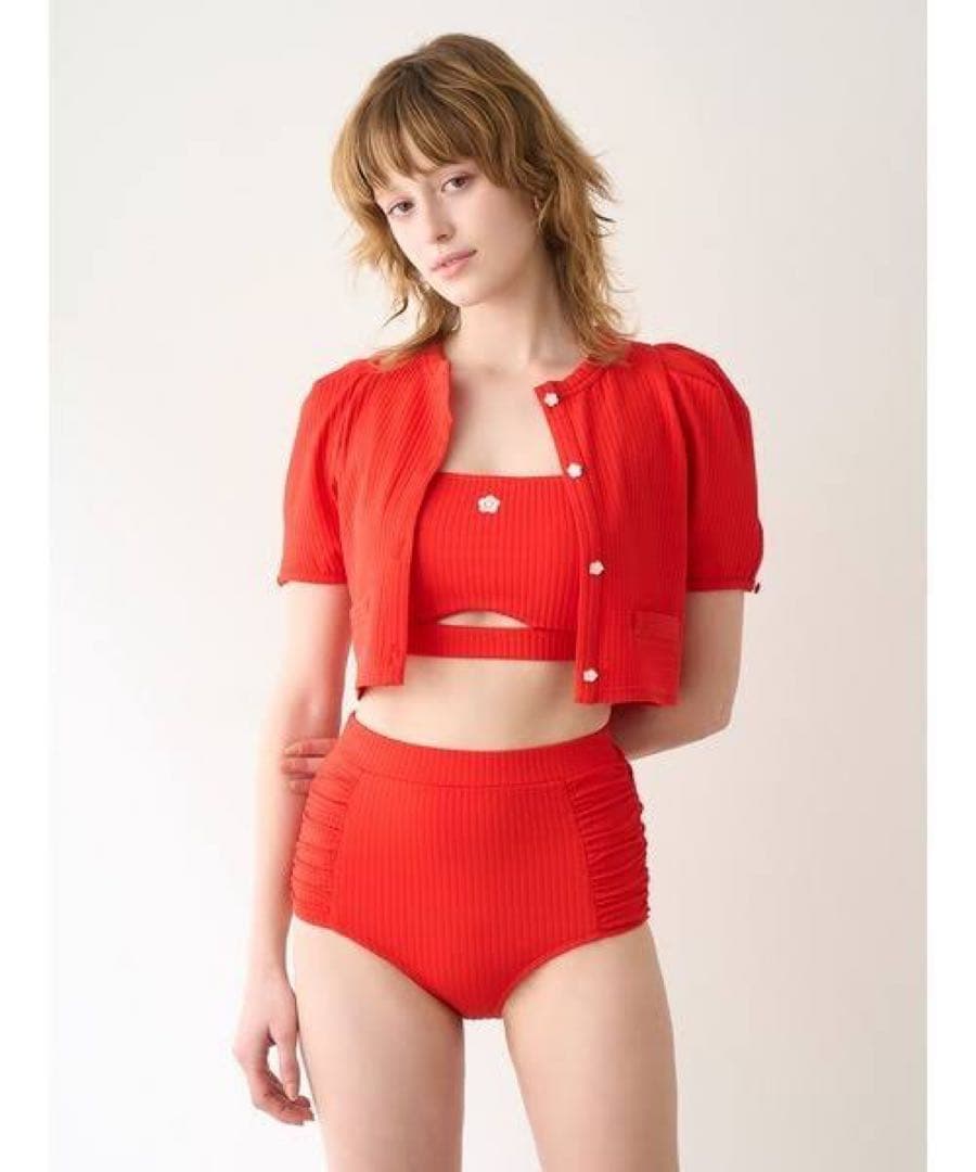 LILY BROWN × MARY QUANT 3ピーススウィムウェア レッド