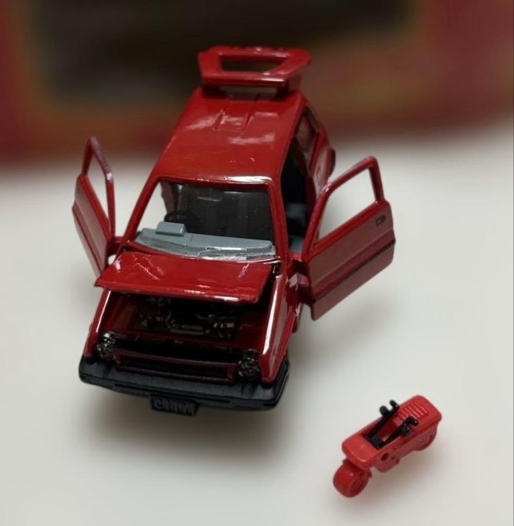 ￼￼絶版品！トミカ ダンディ 023 ホンダ シティーR モトコンポ付き　日本製