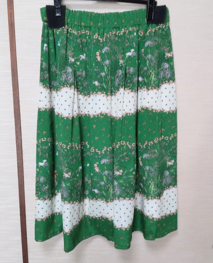 yukiemon リボンボーダー スカート 3L