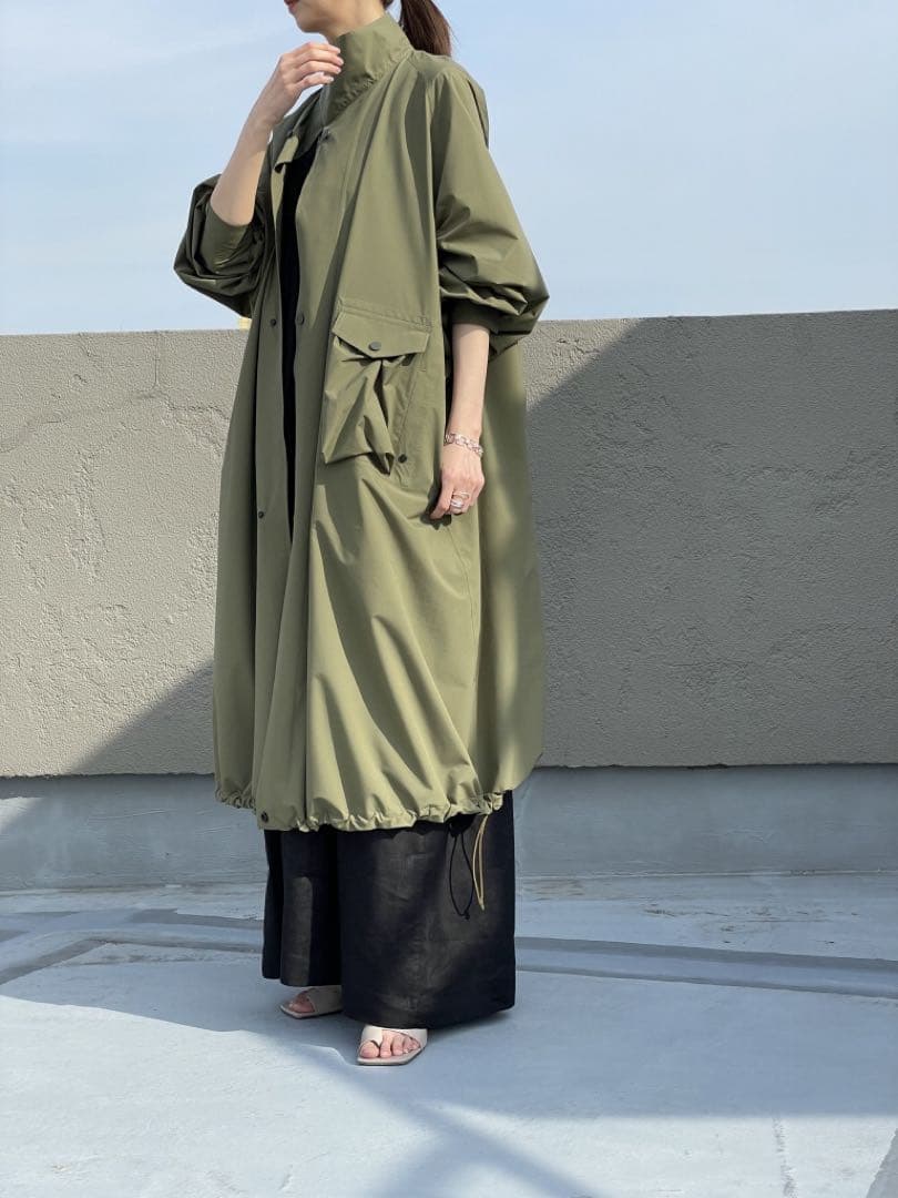 HYKE PERTEX MILITARY COAT ナイロンコート