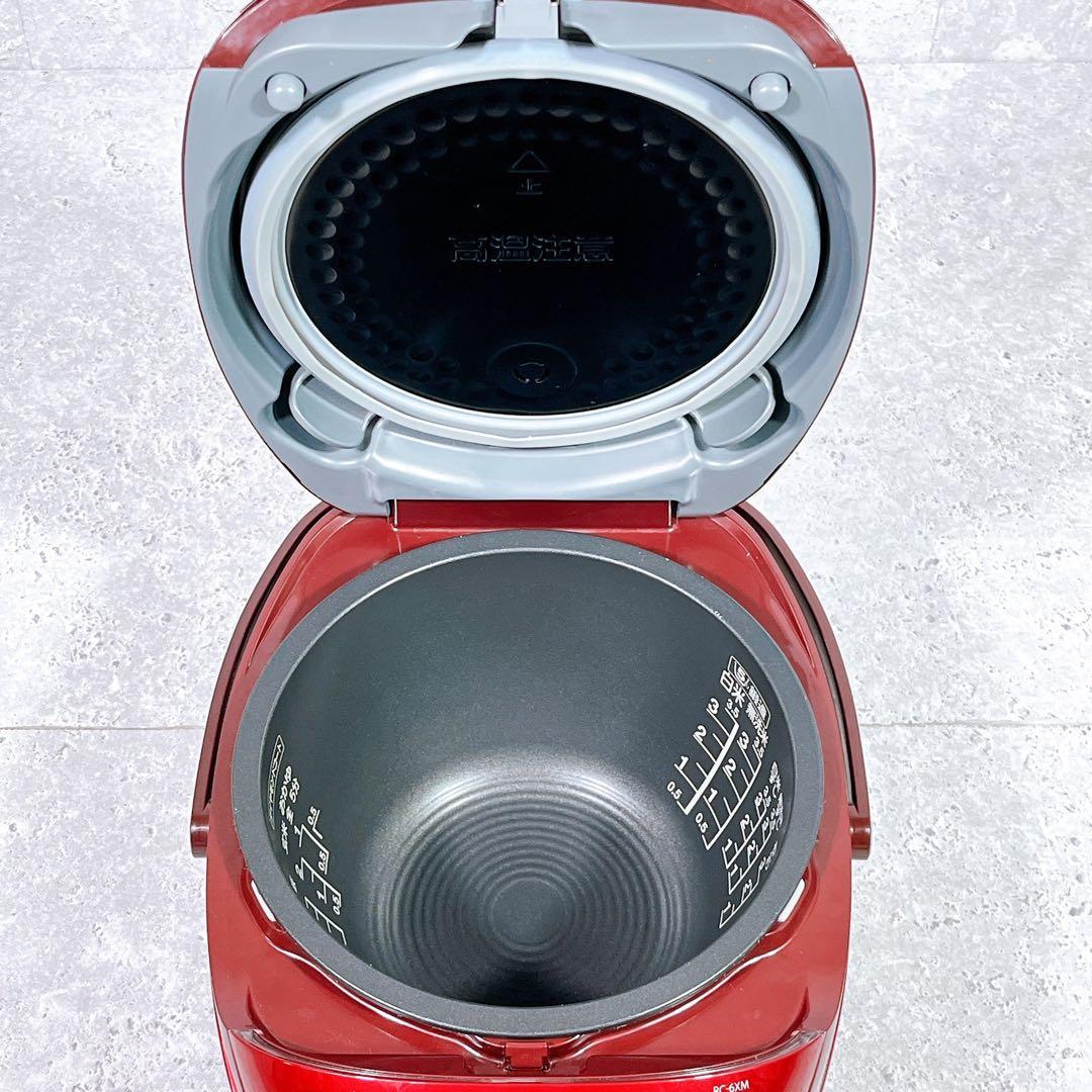 美品 TOSHIBA RC-6XM IH炊飯器 3.5合炊き レッド