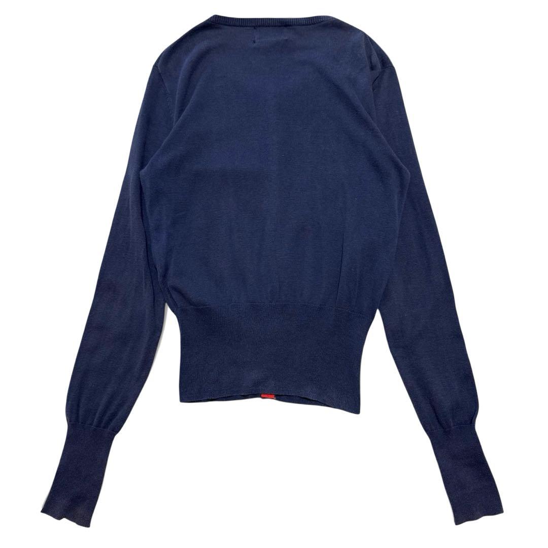ヴィヴィアンウエストウッド RED LABEL ネイビー カーディガン ロゴ