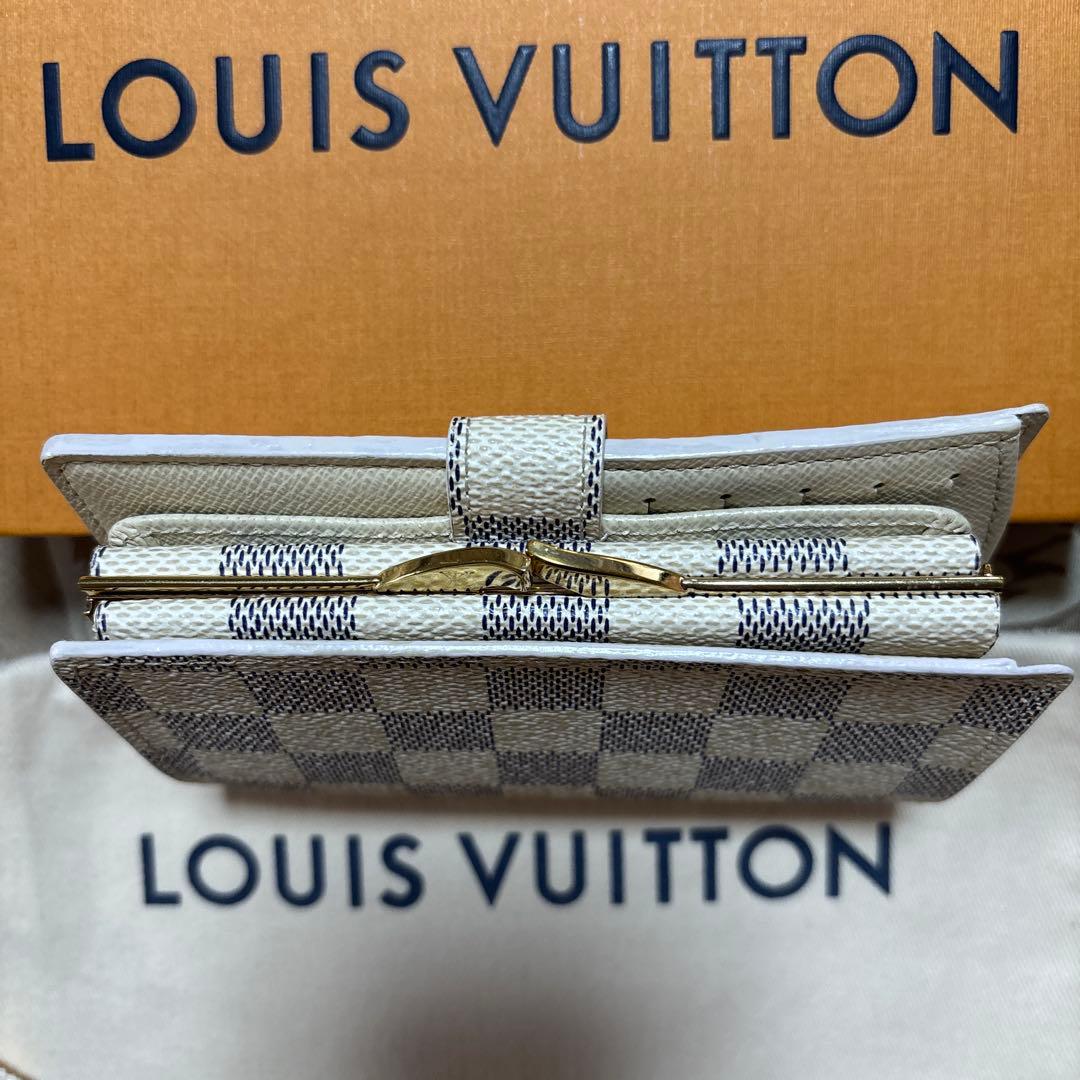 【未使用に近い】LOUIS VUITTON ダミエ アズール 二つ折り財布