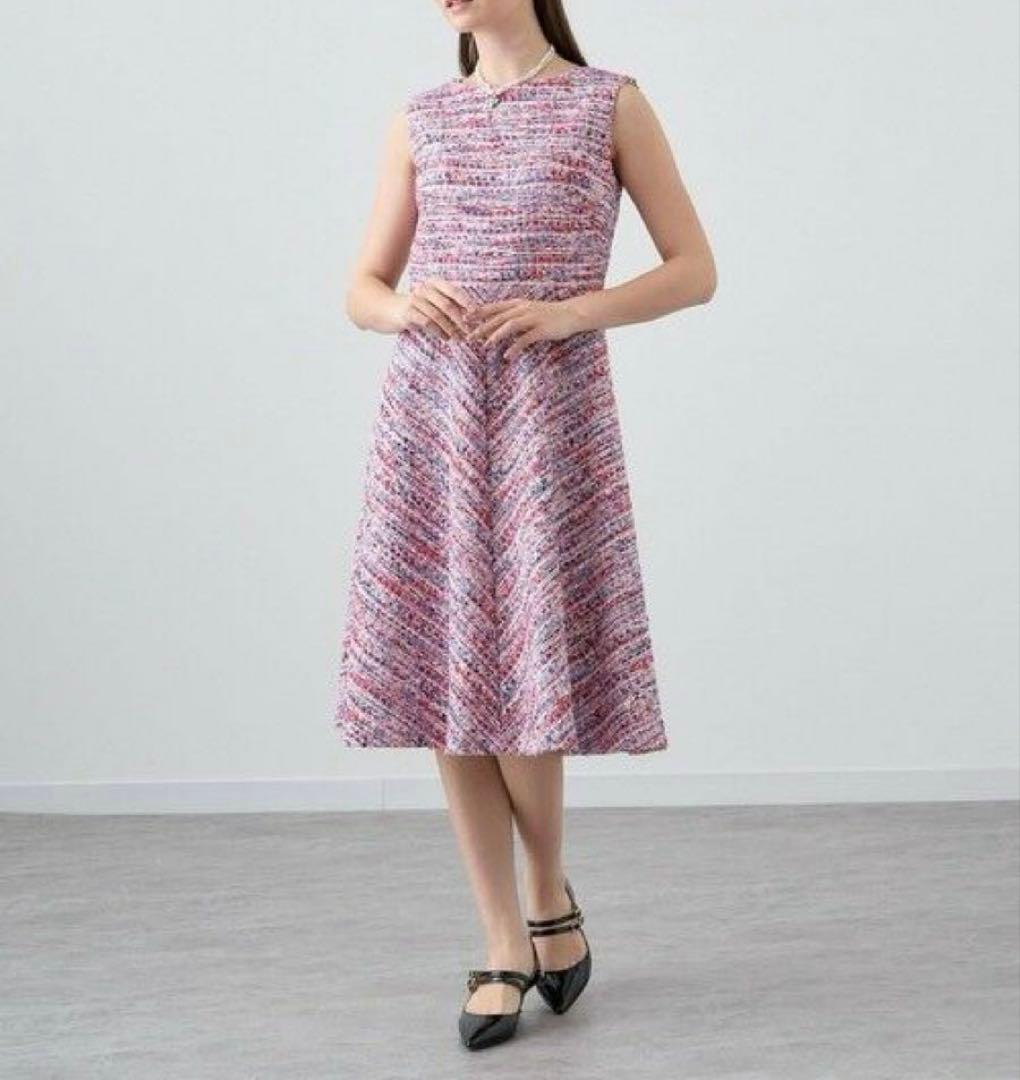 ANAYI 24SS レッドツイードバイヤスワンピース 34