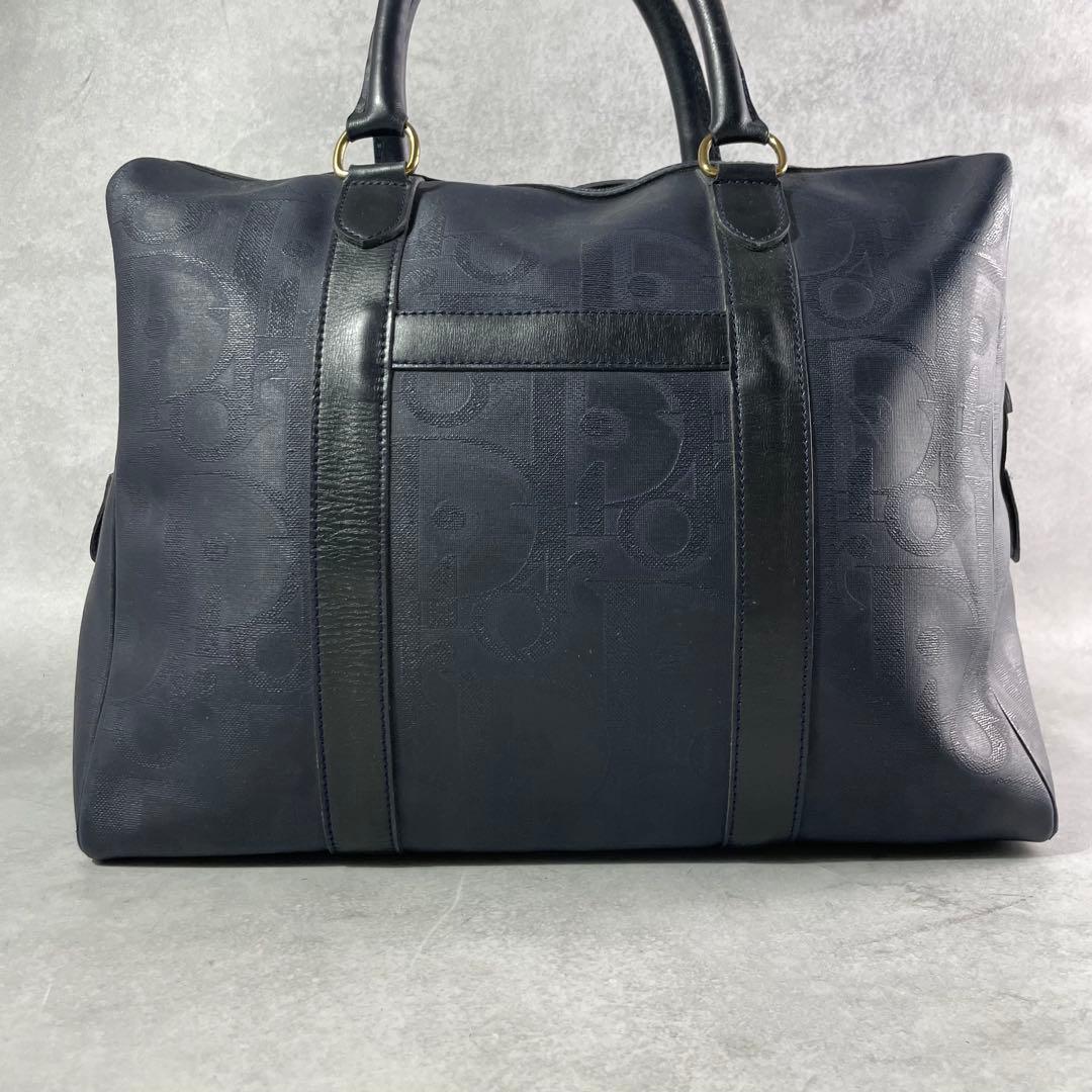 格安✨ ディオール Dior ボストンバッグ オブリーク 旅行 デカロゴ 紺色