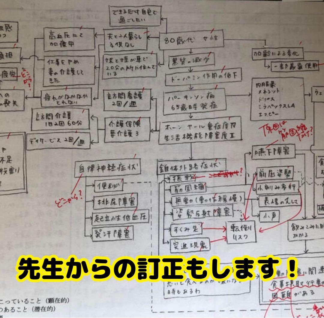 3点　まとめノート　看護過程、関連図・アセスメント看護実習　看護師　国家試験