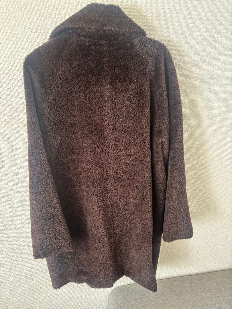 Max Mara STUDIO マックスマーラ アルパカシャギーコート 40