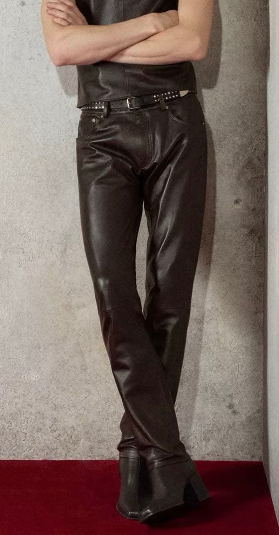 ZARA × Ludovic de Saint Sernin レザースリムパンツ