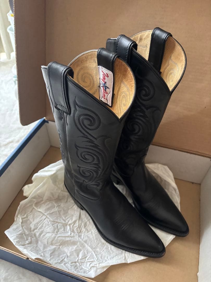 Tony Lama ウエスタンブーツ　Black Pampas