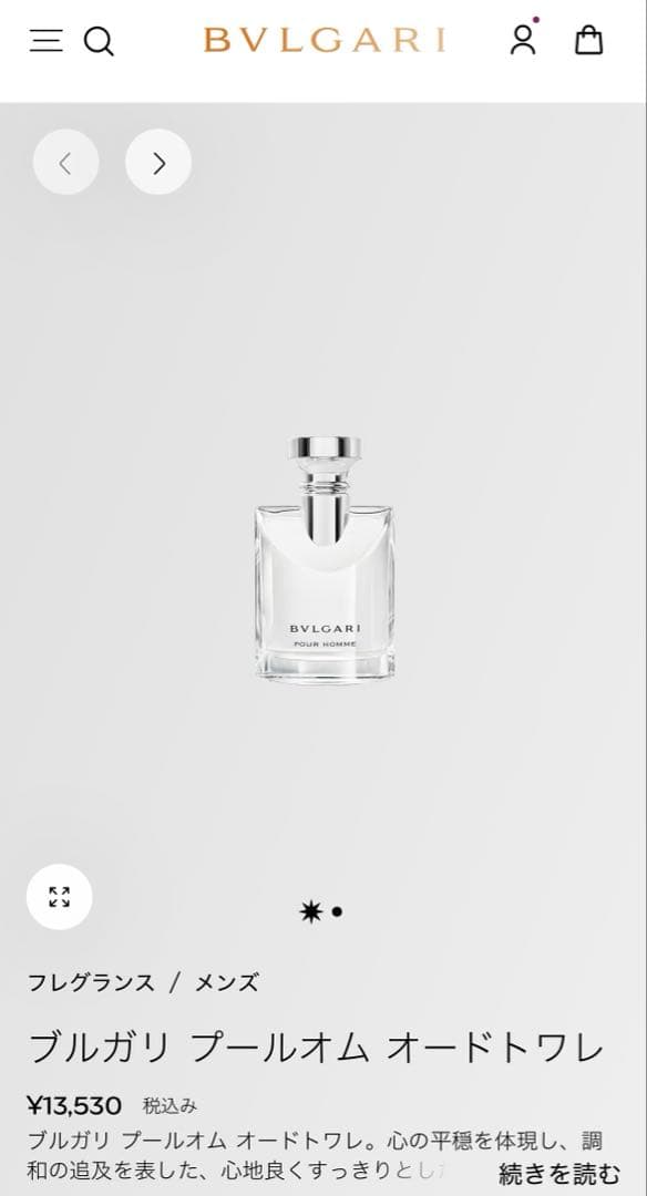 BVLGARI 香水　プールオム　オードトワレ