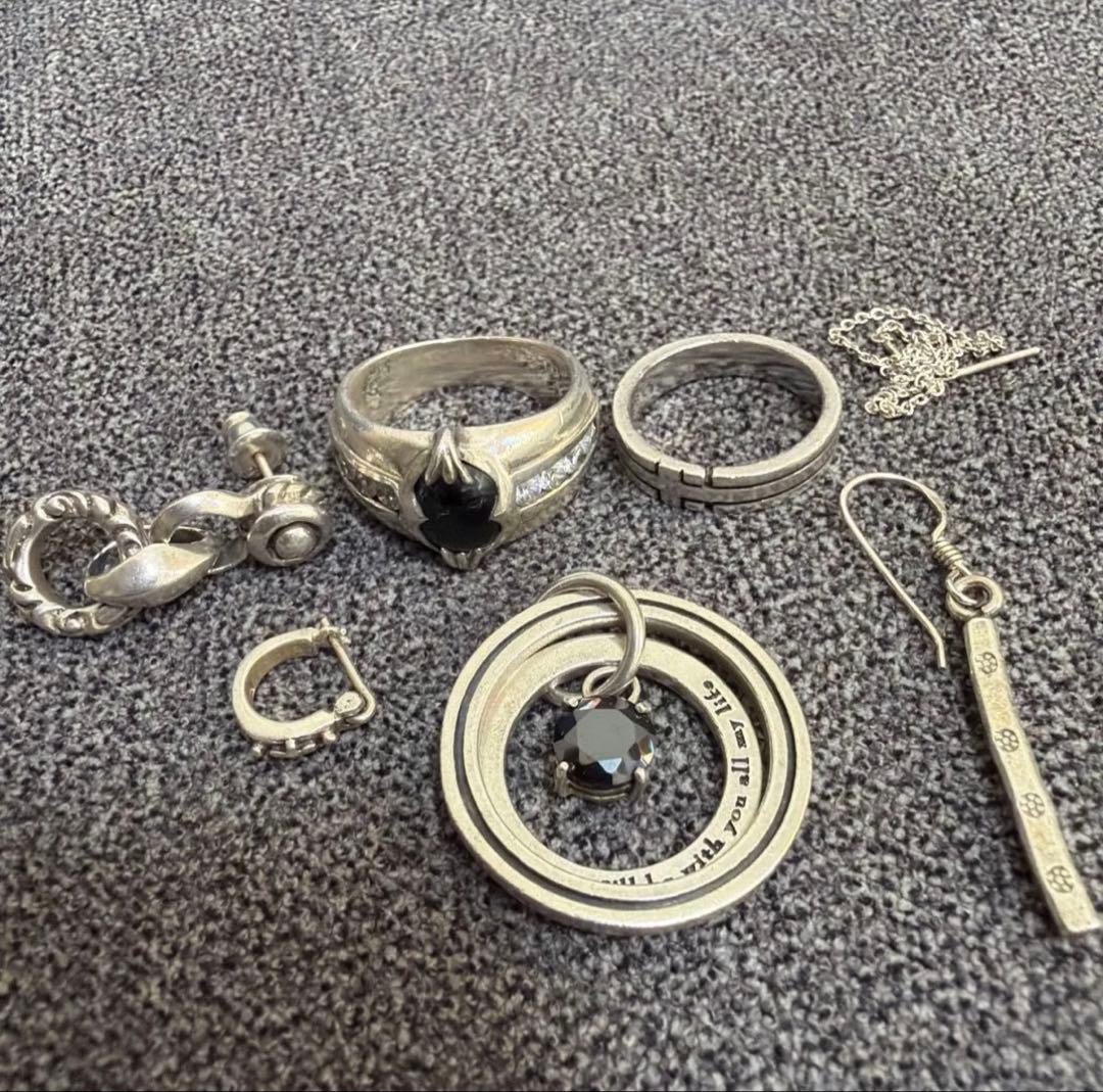 シルバー925 指輪 リング ピアス アクセサリーまとめ売り silver