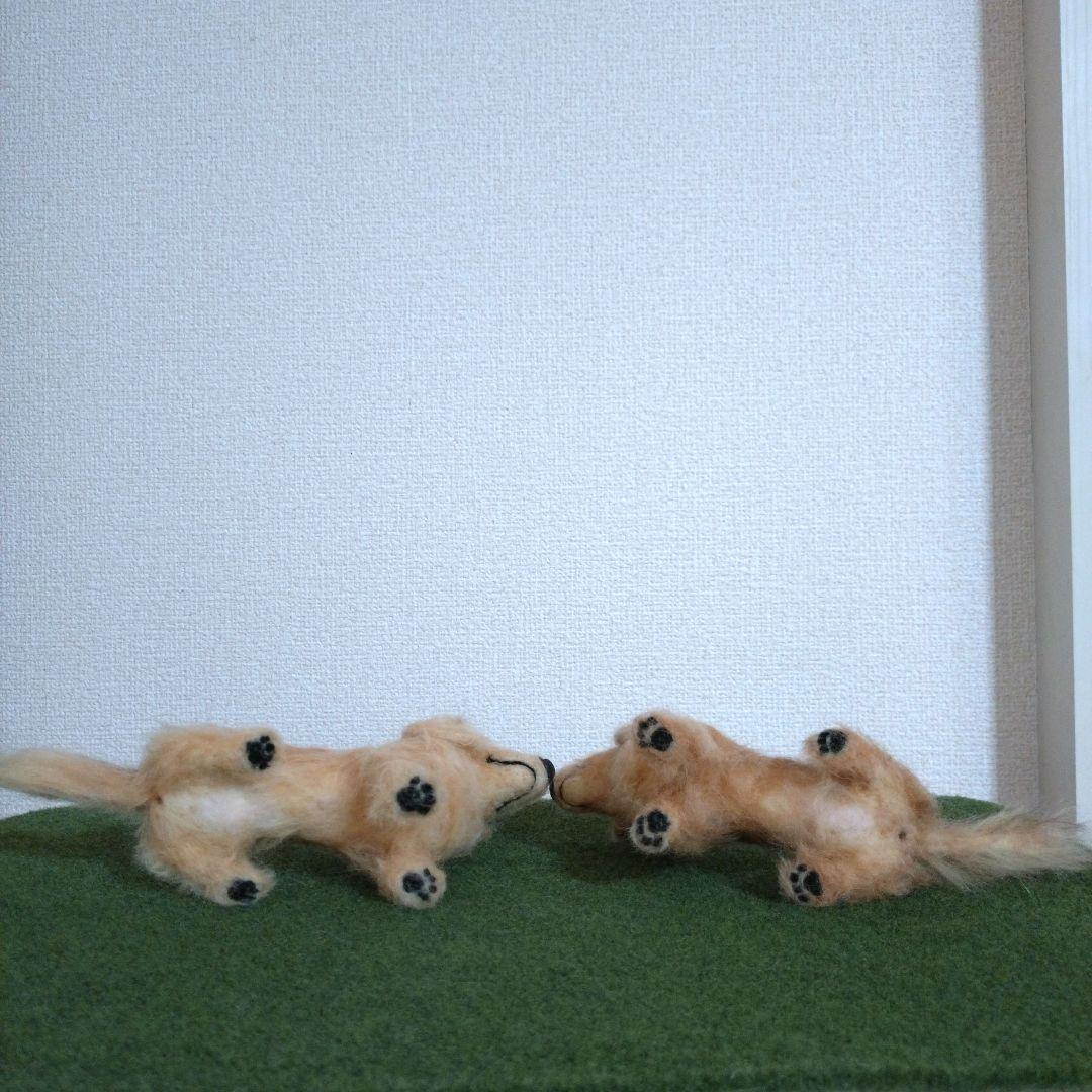 non　羊毛フェルト　犬　ミニチュアダックスフンド【２匹】ハンドメイド