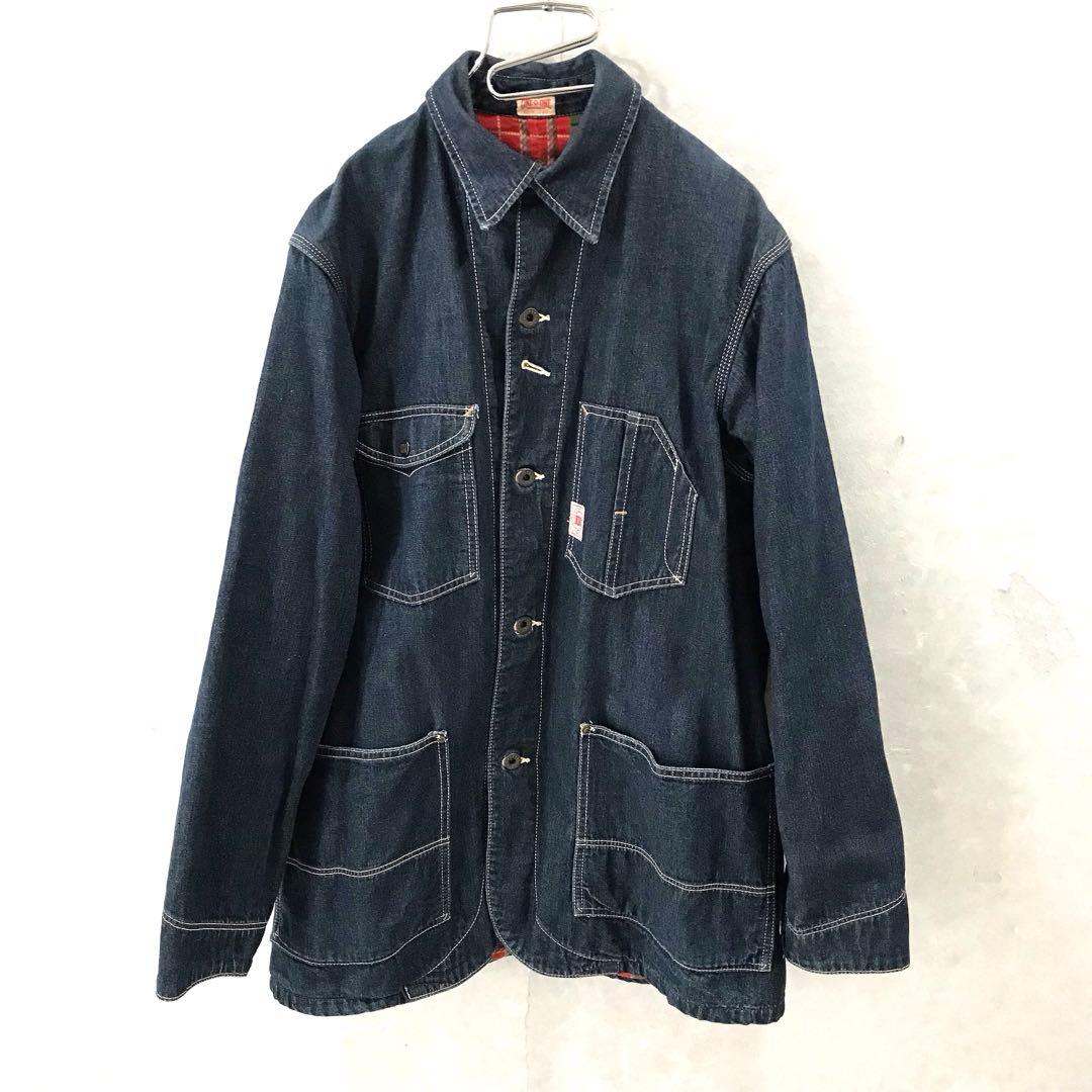 90s EDWIN 101 デニムカバーオール ヴィンテージ 濃紺 L