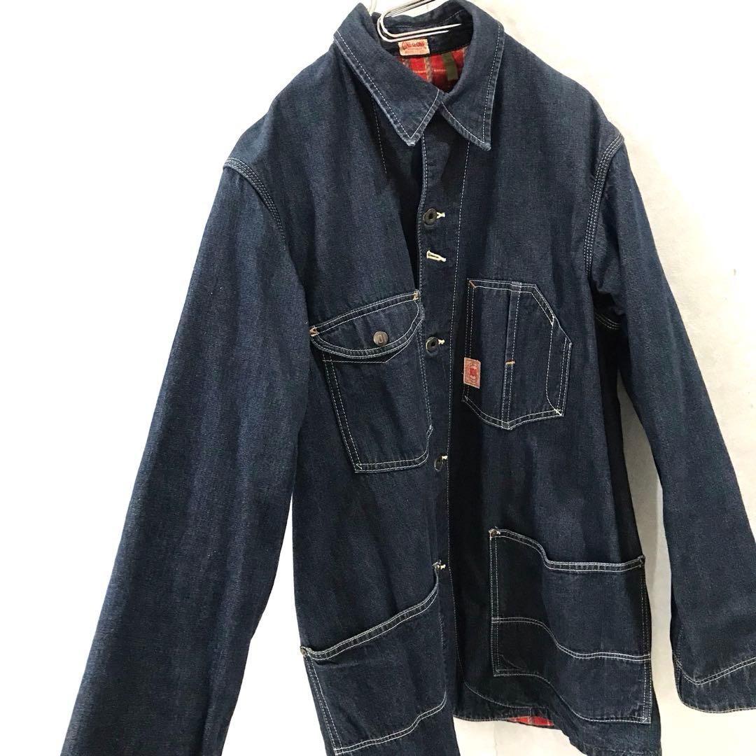 90s EDWIN 101 デニムカバーオール ヴィンテージ 濃紺 L