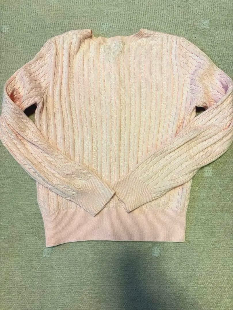 Polo Ralph Lauren ピンク ミニケーブルコットンカーディガン　S