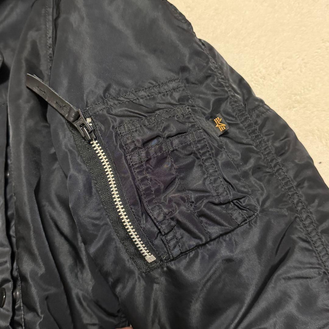 美品　アルファインダストリーズ　N-3B 黒　L ファーフード