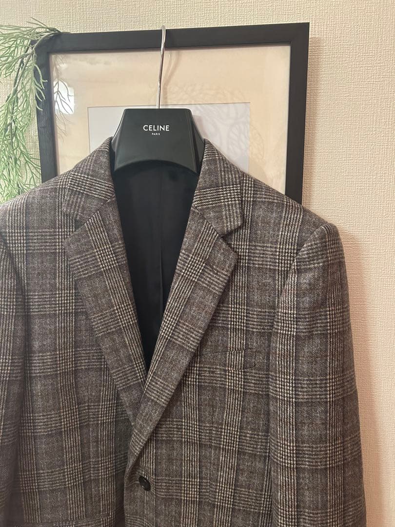 CELINE セリーヌ　テーラード　ジャケット　チェック　美品　エディ　スリマン