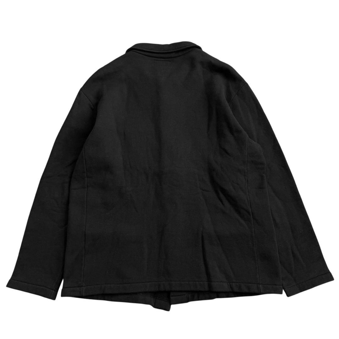 90s アニエスベーオム スウェットライクジャケット 裏起毛 黒 メンズL相当