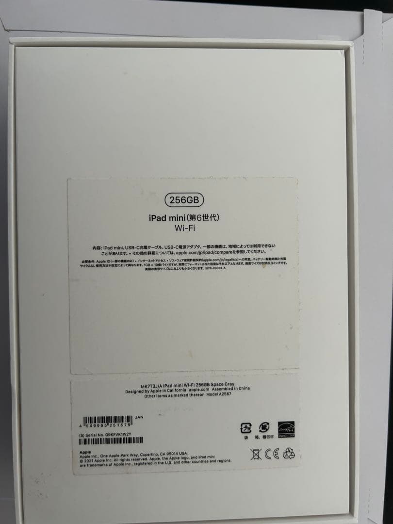 (美品)iPad mini (第6世代) 256GB Wi-Fi