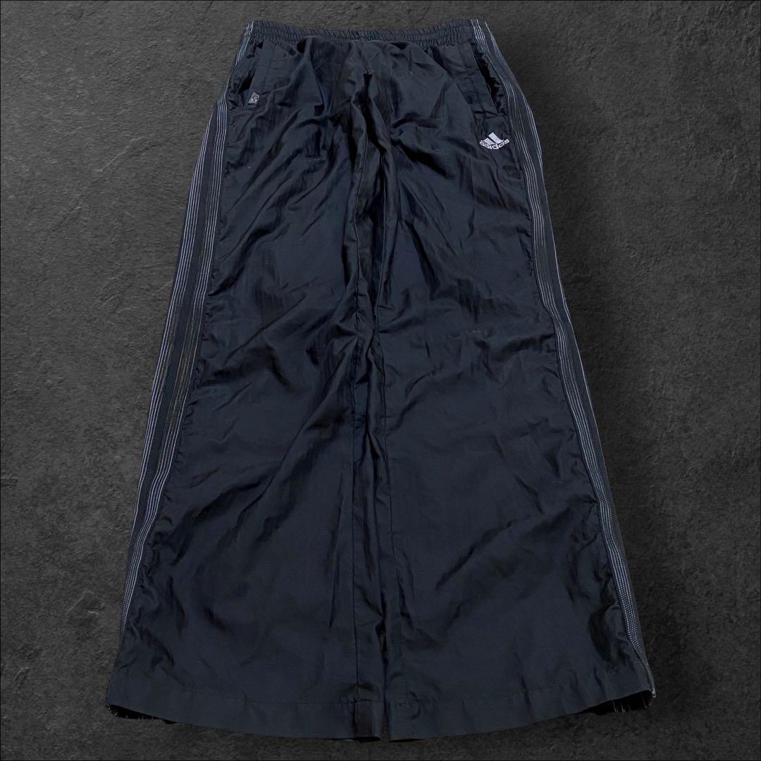 パンツ 00s archive adidas wide nylon pants y2k