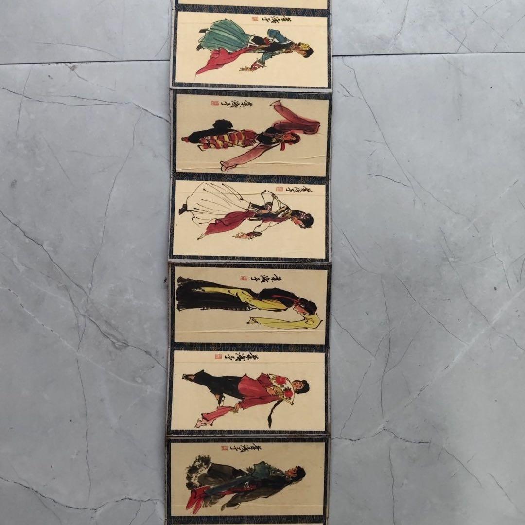 葉浅 人物 精品册页 硬宣纸 19.5×10cm