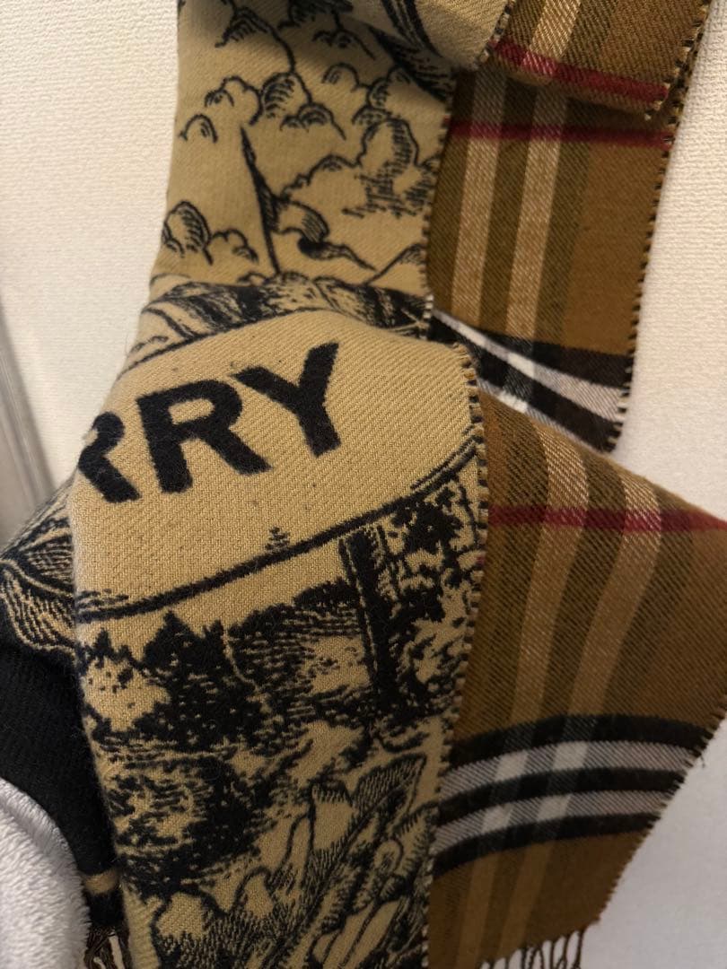 BURBERRY ストール 風景と騎士デザイン