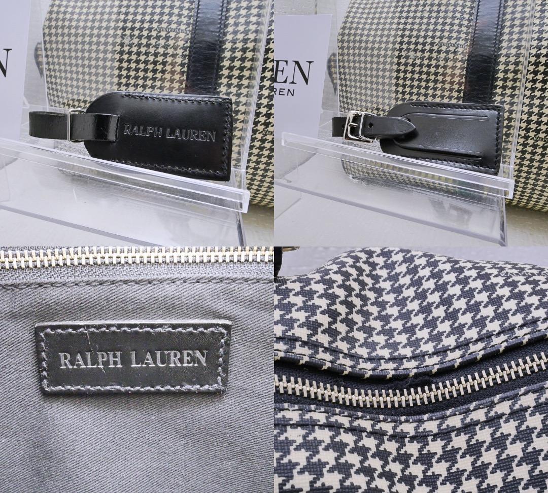 ★美品　RALPH LAUREN ラルフローレン　千鳥柄ボストンバッグ　ショルダ