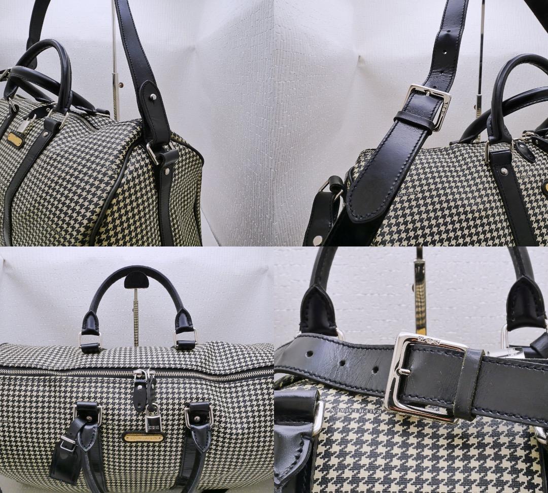 ★美品　RALPH LAUREN ラルフローレン　千鳥柄ボストンバッグ　ショルダ