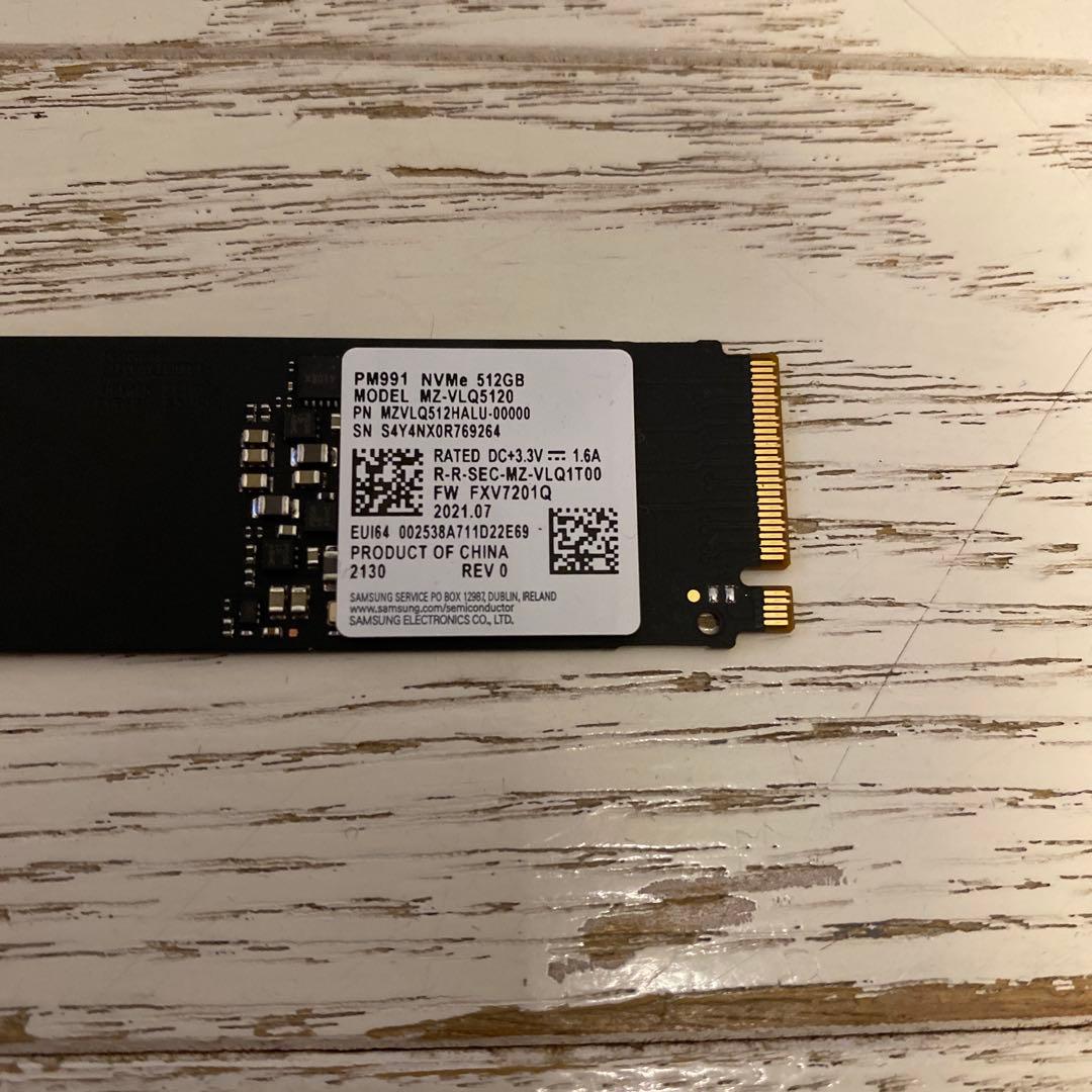 Samsung MZ-VL5120B 512GB NVMe SSD ほぼ未使用