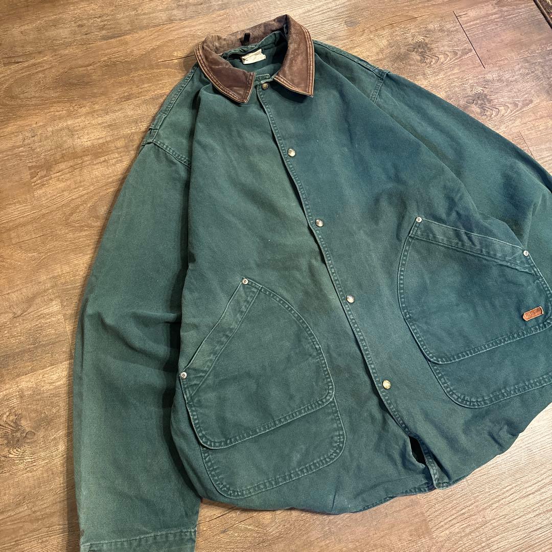 90s USA製　ウールリッチ　ハンティングジャケット　裏地　グリーン　古着