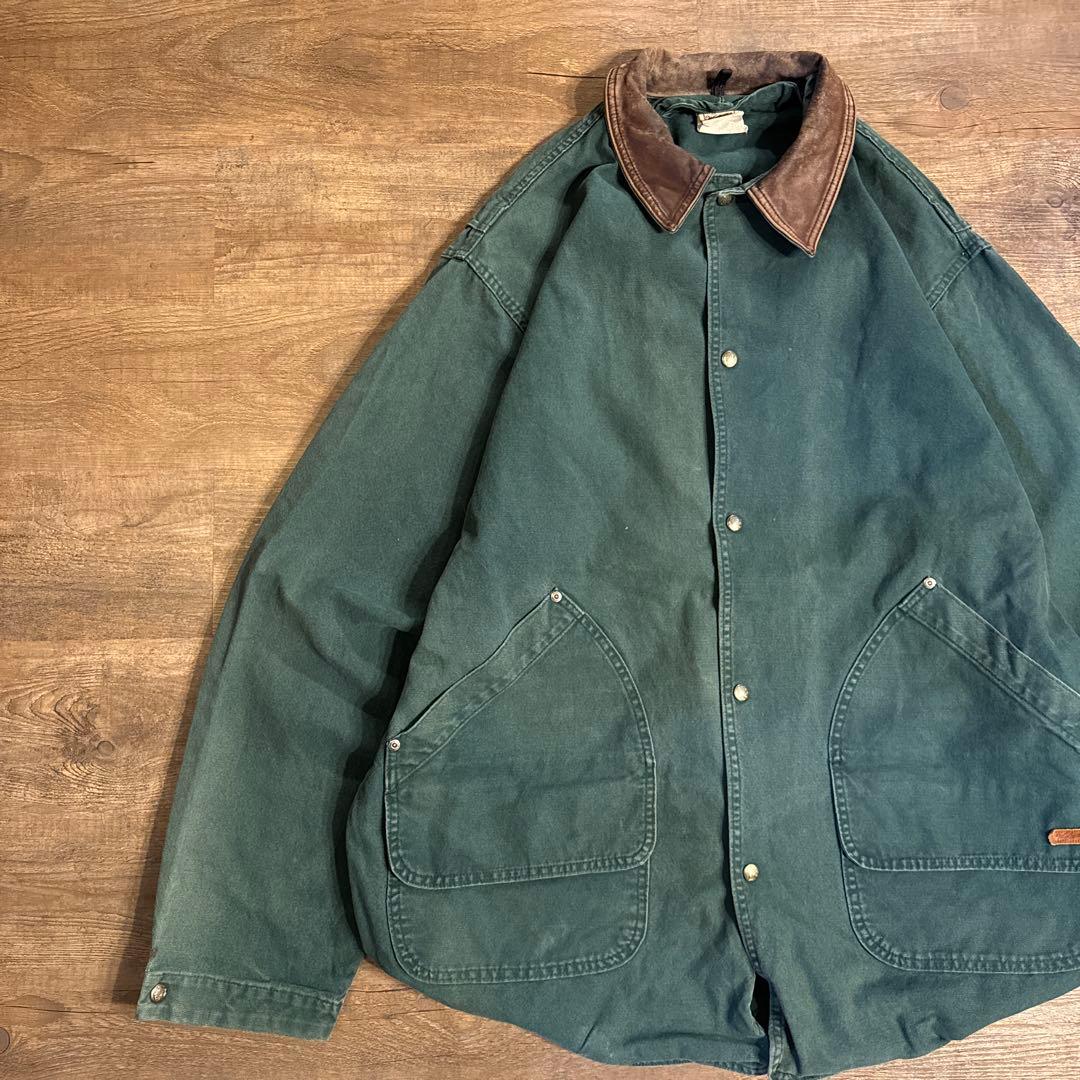 90s USA製　ウールリッチ　ハンティングジャケット　裏地　グリーン　古着