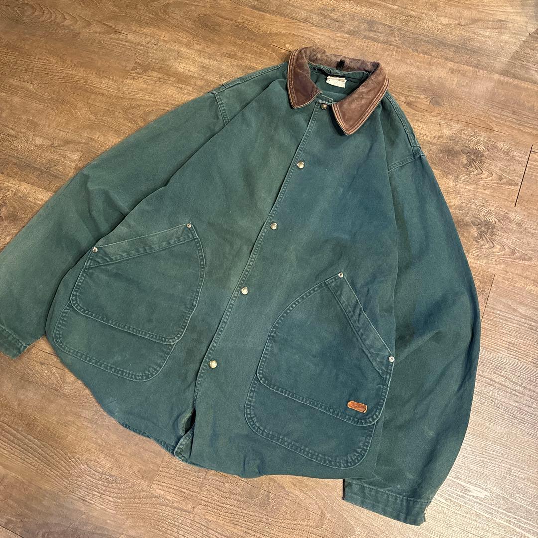 90s USA製　ウールリッチ　ハンティングジャケット　裏地　グリーン　古着