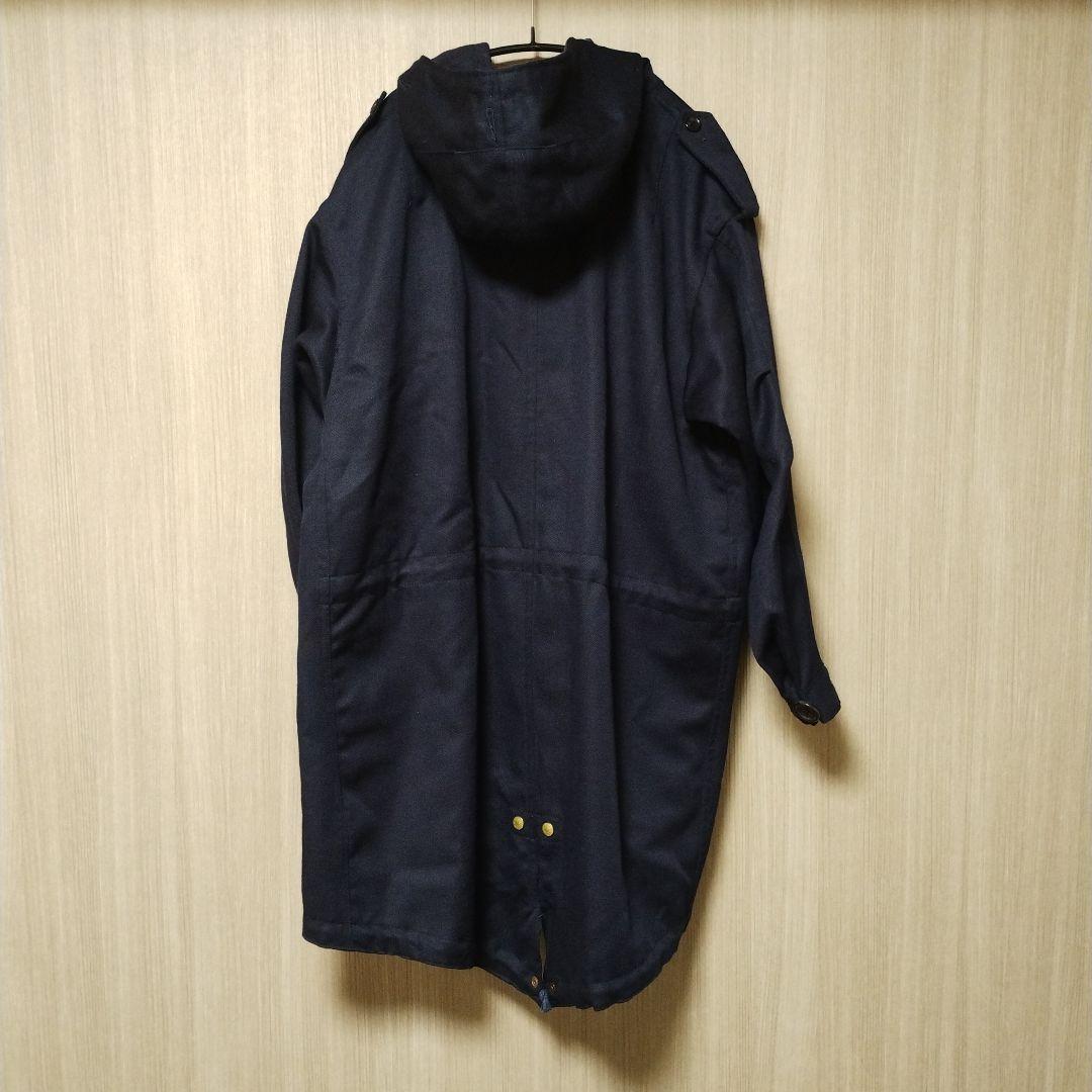 class ネイビー フード付き モッズコート