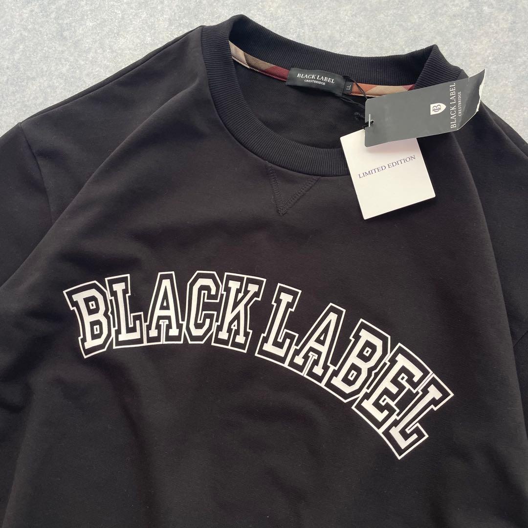 新品未使用 ブラックレーベルクレストブリッジ 半袖 ロゴ入りTシャツ 黒 XL