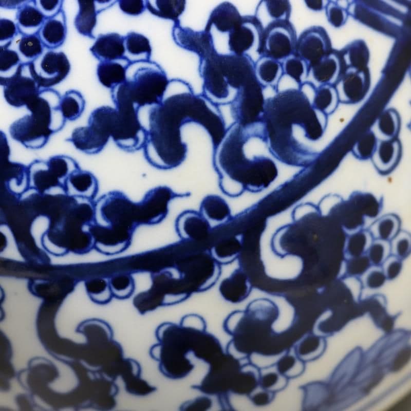 中国美術品 青花磁花鳳紋壺 景徳鎮 陶磁器 装飾品 現代工芸品 美術品 置物
