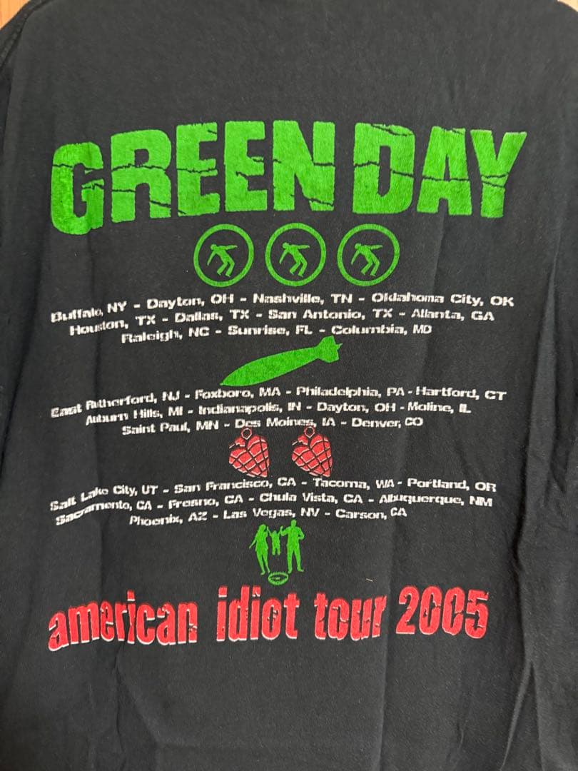00s XL GREEN DAY American idiotTシャツ 2005