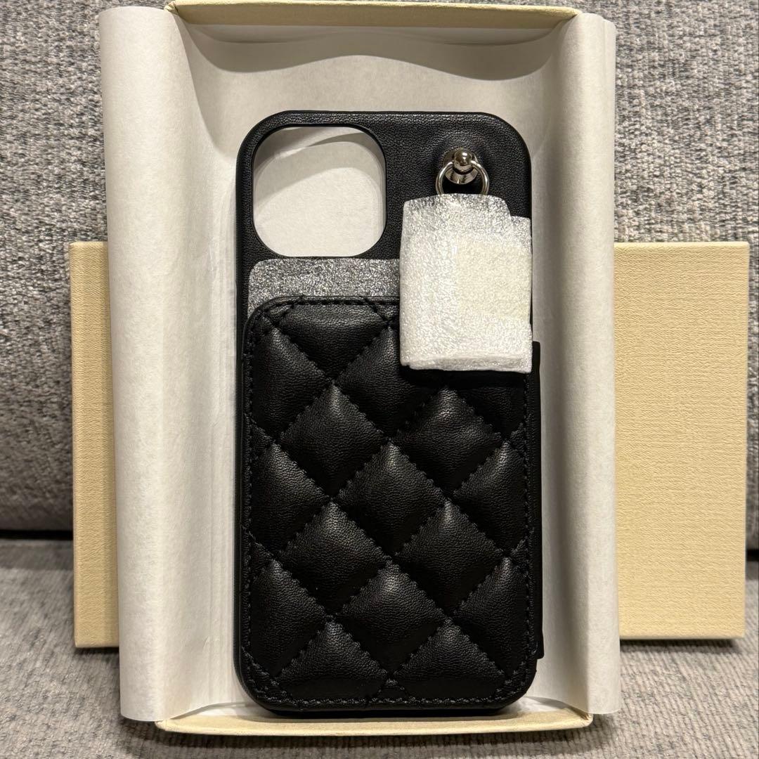♡未使用♡ Darich キルティングミラー iPhone15 ケース 黒