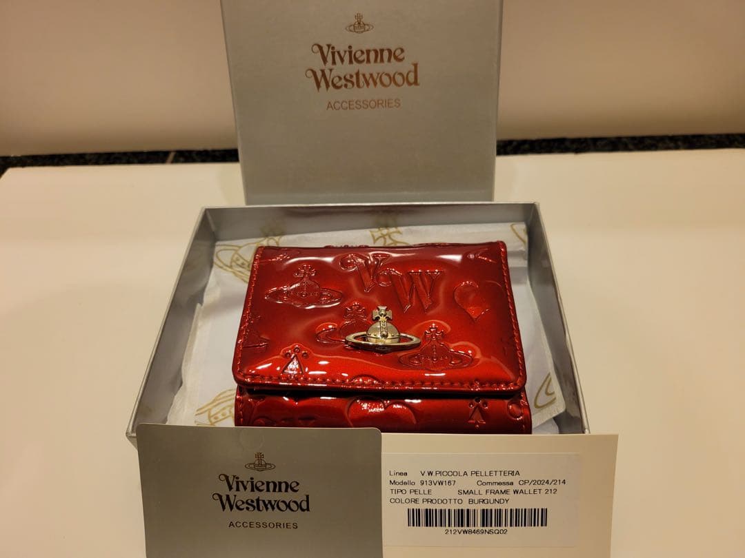 Vivienne Westwood BURGUNDY 三つ折り財布