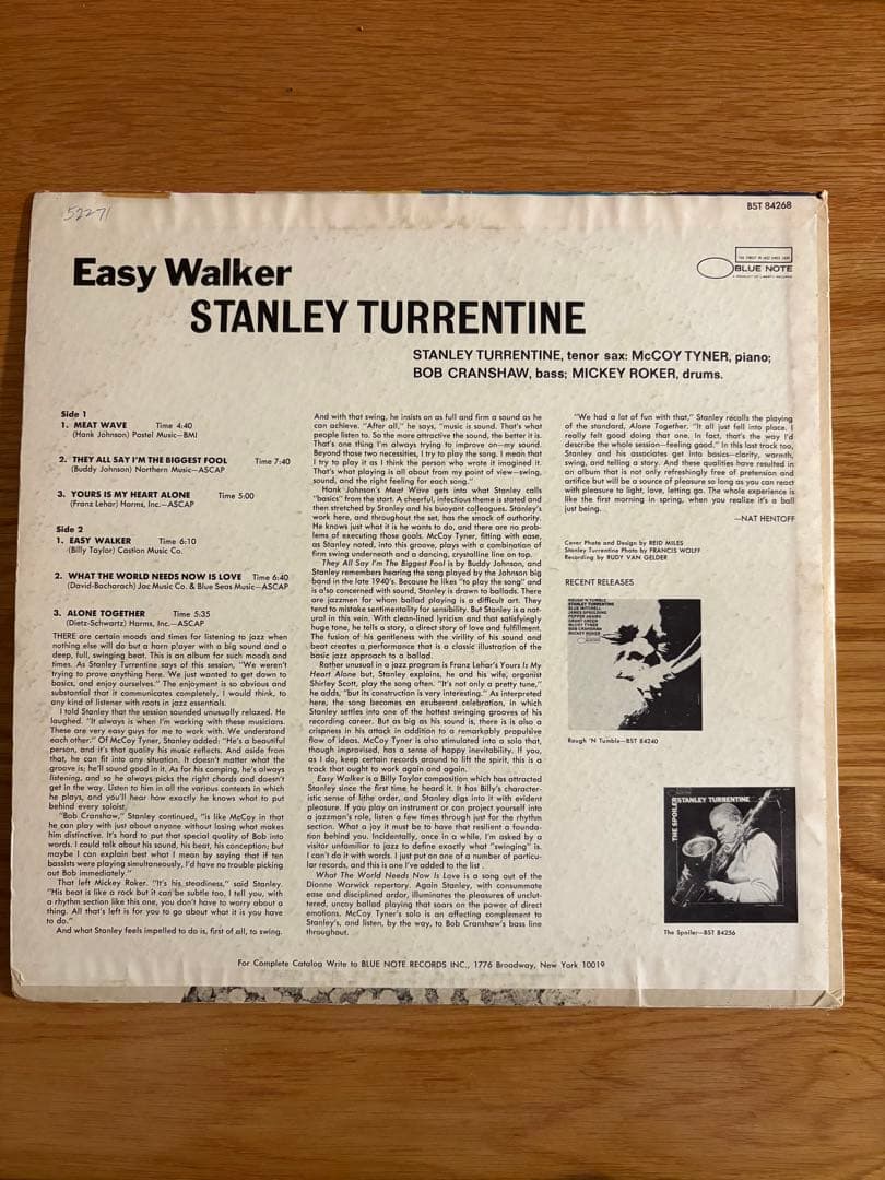 【オリジナル盤】Stanley Turrentine Easy Walker