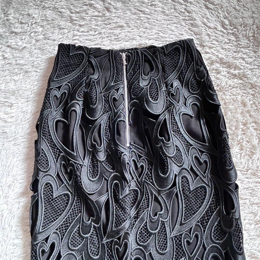 極美品✨セルフォード　ハートレーススカート　ブラック 36 ロングスカート