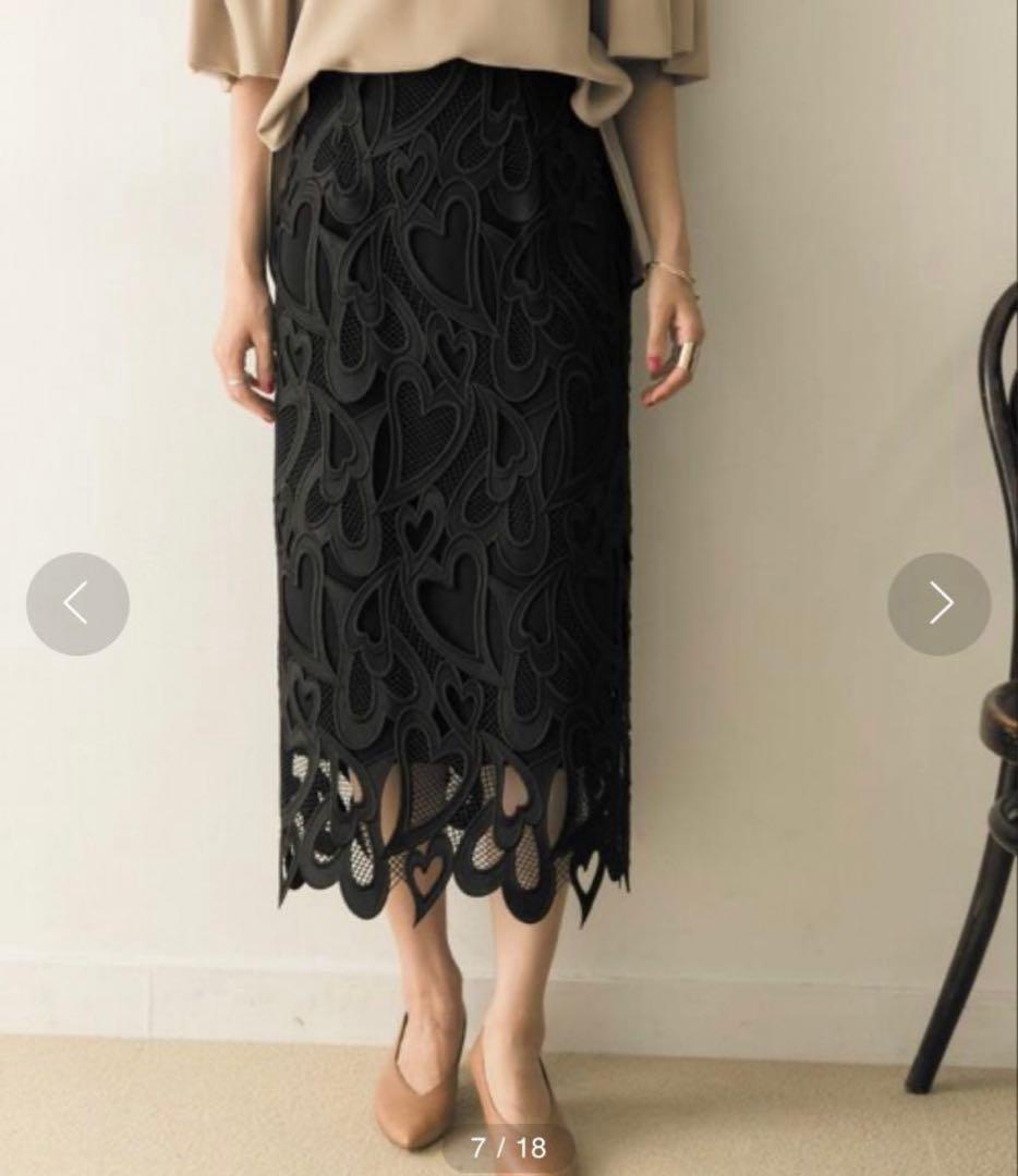 極美品✨セルフォード　ハートレーススカート　ブラック 36 ロングスカート