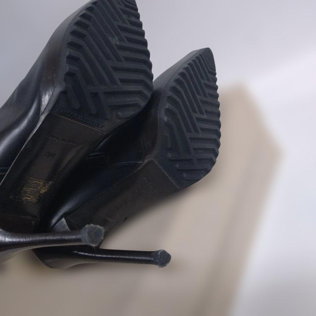 BURBERRY/バーバリー レザー　ニーハイブーツ 高ヒール　UK5