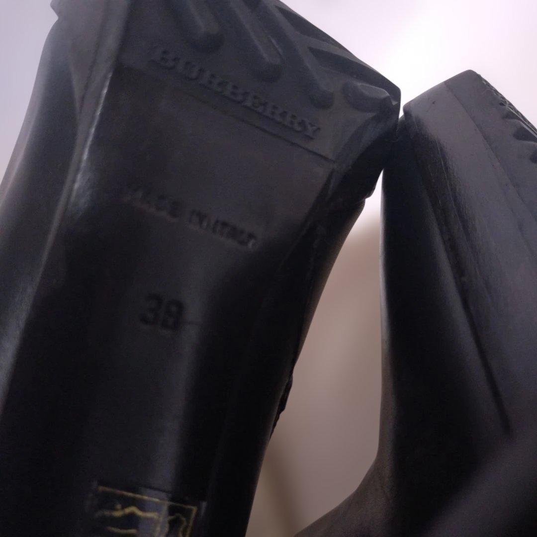 BURBERRY/バーバリー レザー　ニーハイブーツ 高ヒール　UK5