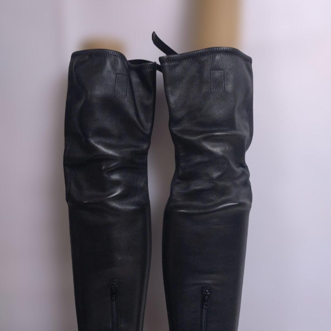 BURBERRY/バーバリー レザー　ニーハイブーツ 高ヒール　UK5
