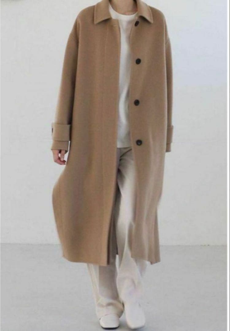 き*ぬ様 美品na.eコートSoutienCollarCoat_camel通常丈