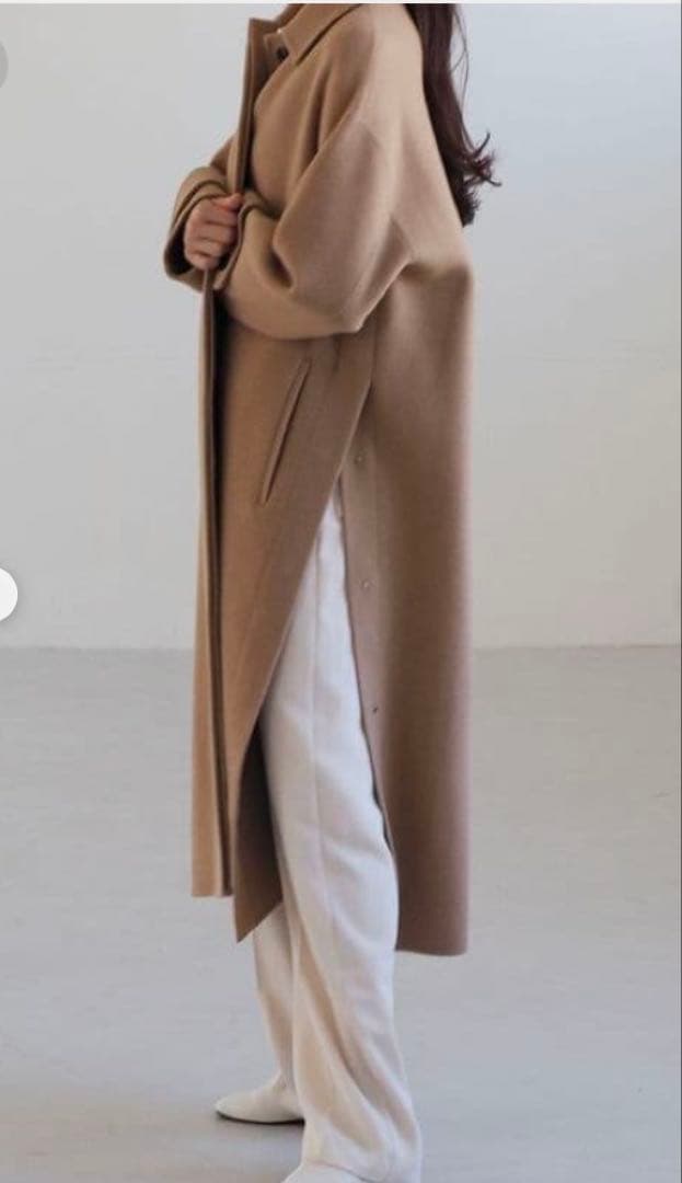 き*ぬ様 美品na.eコートSoutienCollarCoat_camel通常丈