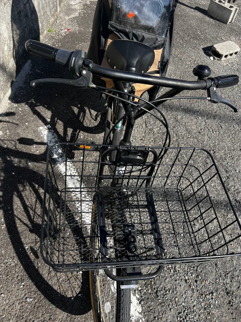 3月末まで値下げ【送料込み】自転車 チャイルドシート 雨よけカバー 変速機付き